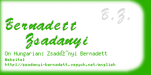 bernadett zsadanyi business card